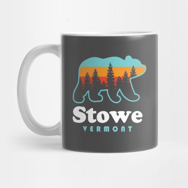 Stowe Vermont Bear Mountains Hiking Skiing VT by PodDesignShop